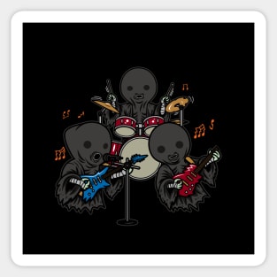 Funny Cute Spooky Musician Ghost Rock Band Sticker